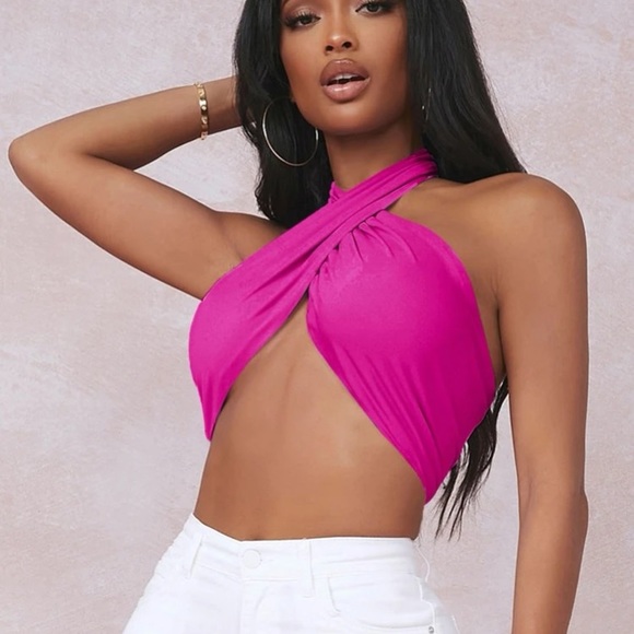 SHEIN Twist Halter Top - Picture 1 of 2